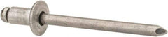 Marson - Button Head Aluminum Open End Blind Rivet - Steel Mandrel, 0.032" to 1/8" Grip, 3/8" Head Diam, 0.192" to 0.196" Hole Diam, 0.325" Length Under Head, 3/16" Body Diam - Apex Tool & Supply