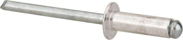 Marson - Button Head Aluminum Open End Blind Rivet - Steel Mandrel, 5/16" to 3/8" Grip, 3/8" Head Diam, 0.192" to 0.196" Hole Diam, 0.575" Length Under Head, 3/16" Body Diam - Apex Tool & Supply