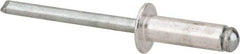 Marson - Button Head Aluminum Open End Blind Rivet - Steel Mandrel, 5/16" to 3/8" Grip, 3/8" Head Diam, 0.192" to 0.196" Hole Diam, 0.575" Length Under Head, 3/16" Body Diam - Apex Tool & Supply