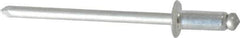 Marson - Button Head Stainless Steel Open End Blind Rivet - Stainless Steel Mandrel, 0.126" to 3/16" Grip, 1/4" Head Diam, 0.129" to 0.133" Hole Diam, 0.337" Length Under Head, 1/8" Body Diam - Apex Tool & Supply