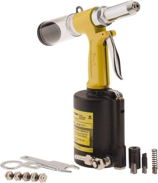 Marson - Up to 1/4" Capacity, Trigger Air Riveter - 9/16" Long Stroke, 1/4" Inlet, V-4 - Apex Tool & Supply