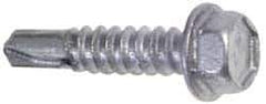 Buildex - #12, Hex Washer Head, Hex Drive, 1-1/2" Length Under Head, #2 Point, Self Drilling Screw - Steel - Apex Tool & Supply