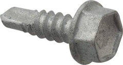 Buildex - #10, Hex Washer Head, Hex Drive, 5/8" Length Under Head, #3 Point, Self Drilling Screw - Steel - Apex Tool & Supply