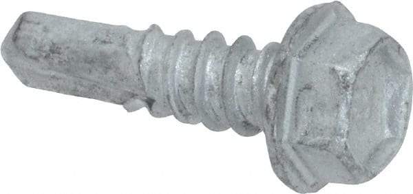 Buildex - #12, Hex Washer Head, Hex Drive, 3/4" Length Under Head, #3 Point, Self Drilling Screw - Steel - Apex Tool & Supply