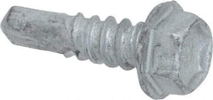 Buildex - #12, Hex Washer Head, Hex Drive, 3/4" Length Under Head, #3 Point, Self Drilling Screw - Steel - Apex Tool & Supply