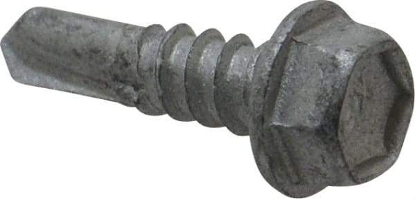 Buildex - #12, Hex Washer Head, Hex Drive, 3/4" Length Under Head, #3 Point, Self Drilling Screw - Steel - Apex Tool & Supply