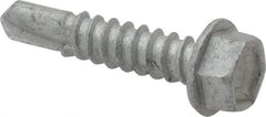 Buildex - #12, Hex Washer Head, Hex Drive, 1" Length Under Head, #3 Point, Self Drilling Screw - Steel - Apex Tool & Supply