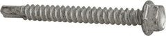 Buildex - #12, Hex Washer Head, Hex Drive, 2" Length Under Head, #3 Point, Self Drilling Screw - Steel - Apex Tool & Supply