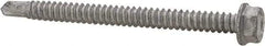 Buildex - 1/4", Hex Washer Head, Hex Drive, 3" Length Under Head, #3 Point, Self Drilling Screw - Steel - Apex Tool & Supply