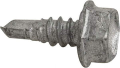 Buildex - #10, Hex Washer Head, Hex Drive, 1/2" Length Under Head, #3 Point, Self Drilling Screw - Steel - Apex Tool & Supply