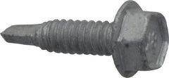 Buildex - #10, Hex Washer Head, Hex Drive, 3/4" Length Under Head, #3 Point, Self Drilling Screw - Steel - Apex Tool & Supply