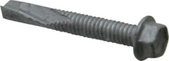 Buildex - #12, Hex Washer Head, Hex Drive, 1-1/2" Length Under Head, #5 Point, Self Drilling Screw - Steel - Apex Tool & Supply