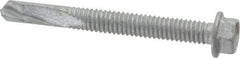 Buildex - #12, Hex Washer Head, Hex Drive, 2" Length Under Head, #5 Point, Self Drilling Screw - Steel - Apex Tool & Supply