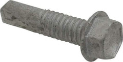 Buildex - #12, Hex Washer Head, Hex Drive, 7/8" Length Under Head, #4 Point, Self Drilling Screw - Steel - Apex Tool & Supply