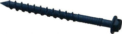 Made in USA - 3/16" Diam, 2-1/4" Length Under Head, Hex Drive, Concrete Screw & Masonry Fastener - Steel, Blue Climaseal Finish, Includes Drill Bit - Apex Tool & Supply