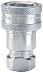 Parker - 7/16-20 SAE ORB Steel Hydraulic Hose Female Straight Thread Coupler - 5,000 psi - Apex Tool & Supply
