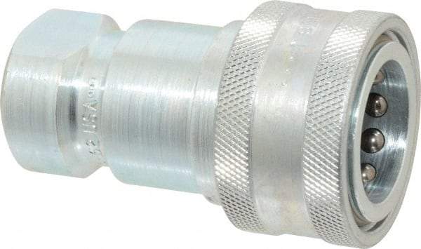 Parker - 3/4 NPTF Steel Hydraulic Hose Female Pipe Thread Coupler - 2,500 psi - Apex Tool & Supply