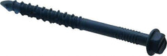 Made in USA - 1/4" Diam, 2-3/4" Length Under Head, Hex Drive, Concrete Screw & Masonry Fastener - Steel, Blue Climaseal Finish, Includes Drill Bit - Apex Tool & Supply