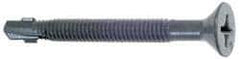 Buildex - #12, Flat Head, Phillips Drive, 2-3/4" OAL, #4 Point, Self Drilling Screw - Steel - Apex Tool & Supply