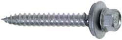 Buildex - #9 Hex Washer Head Sheet Metal Screw - Steel, 1-1/2" Length Under Head - Apex Tool & Supply
