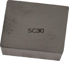 Interstate - SPG632 Grade I55 Carbide Turning Insert - Uncoated, 90° Square, 3/4" Inscr Circle, 3/16" Thick, 1/32" Corner Radius - Apex Tool & Supply