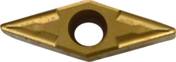 Kennametal - VBMT221 11 Grade KT315 Cermet Turning Insert - TiN/TiCN/TiN Finish, 35° Diamond, 1/4" Inscr Circle, 1/8" Thick, 1/64" Corner Radius - Apex Tool & Supply