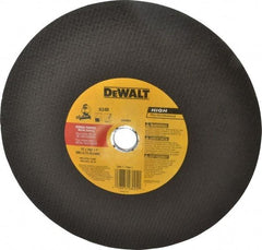 DeWALT - 12" Aluminum Oxide Cutoff Wheel - 7/64" Thick, 1" Arbor, 5,000 Max RPM, Use with Stationary Tools - Apex Tool & Supply