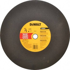 DeWALT - 16" Aluminum Oxide Cutoff Wheel - 7/64" Thick, 1" Arbor, 3,800 Max RPM, Use with Stationary Tools - Apex Tool & Supply