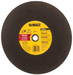 DeWALT - 12" Aluminum Oxide Cutoff Wheel - 1/8" Thick, 20mm Arbor, 6,400 Max RPM, Use with Circular Saws - Apex Tool & Supply