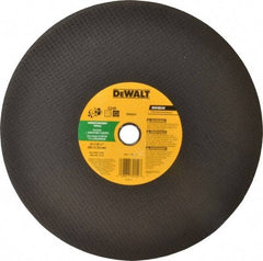 DeWALT - 14" Silicon Carbide Cutoff Wheel - 1/8" Thick, 1" Arbor, 5,500 Max RPM, Use with Circular Saws - Apex Tool & Supply