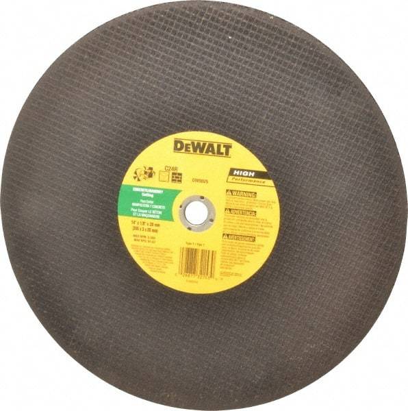 DeWALT - 14" Silicon Carbide Cutoff Wheel - 1/8" Thick, 20mm Arbor, 5,500 Max RPM, Use with Circular Saws - Apex Tool & Supply