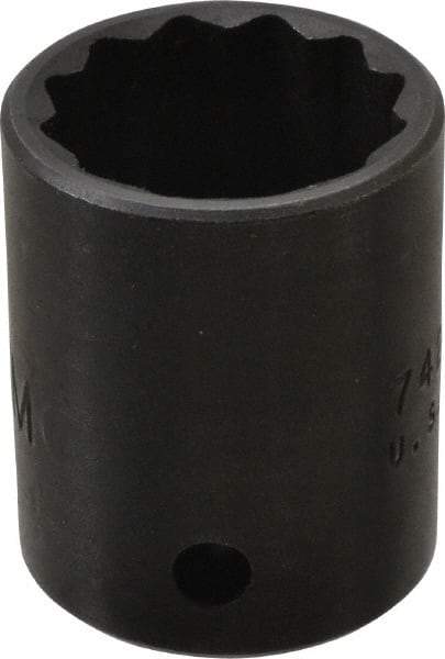 Proto - 1/2" Drive 23mm Standard Impact Socket - 6 Points, 1-1/2" OAL - Apex Tool & Supply