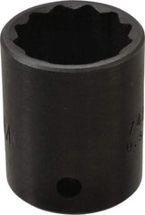 Proto - 1/2" Drive 23mm Standard Impact Socket - 6 Points, 1-1/2" OAL - Apex Tool & Supply
