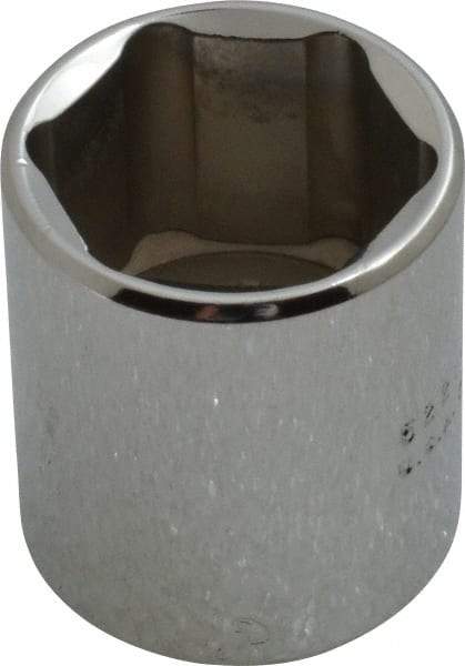 Proto - 3/8" Drive, Standard Hand Socket - 6 Points, 1-3/16" OAL, Chrome Vanadium, Chrome Finish - Apex Tool & Supply