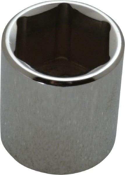 Proto - 3/8" Drive, Standard Hand Socket - 6 Points, 1-3/16" OAL, Chrome Vanadium, Chrome Finish - Apex Tool & Supply