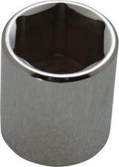 Proto - 3/8" Drive, Standard Hand Socket - 6 Points, 1-3/16" OAL, Chrome Vanadium, Chrome Finish - Apex Tool & Supply