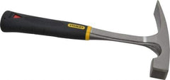 Stanley - 1-1/4 Lb Head Bricklayer's Hammer - 11" OAL, Steel Handle, 1" Face Diam - Apex Tool & Supply