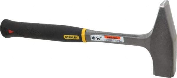 Stanley - 2 Lb Head Blacksmith's Hammer - 14" OAL, 7-5/8" Long Steel Handle, 1-5/8" Face Diam - Apex Tool & Supply