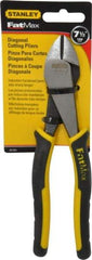 Stanley - 7-1/2" OAL, Diagonal Cutter - 15/16" Jaw Length x 7/8" Jaw Width, Oval Head, Double Injection Molded Handle - Apex Tool & Supply