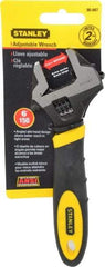 Stanley - 1" Jaw Capacity, 6" Standard Adjustable Wrench - Chrome Vanadium Steel, Black Finish, 7" OAL - Apex Tool & Supply