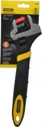 Stanley - 1-1/2" Jaw Capacity, 12" Standard Adjustable Wrench - Chrome Vanadium Steel, Black Finish, 12" OAL - Apex Tool & Supply