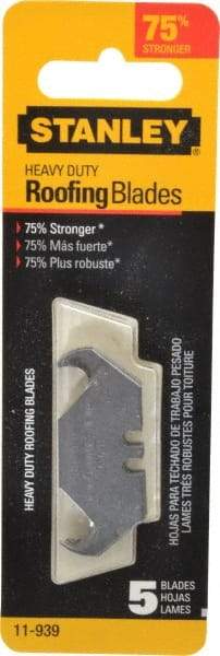 Stanley - 5 Piece Carbon Steel Roofing Blade - 1-7/8" OAL, 0.031" Blade Thickness - Apex Tool & Supply