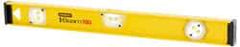 Stanley - 24" Long 3 Vial I-Beam Level - Aluminum, Yellow, 1 Plumb & 2 Level Vials - Apex Tool & Supply