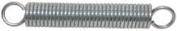 Made in USA - 5/8" OD, 27.96 Lb Max Load, 3.56" Max Ext Len, 0.08" Wire Diam Stainless Steel Extension Spring - 20.72 Lb/In Rating, 7 Lb Init Tension, 2-1/2" Free Length - Apex Tool & Supply