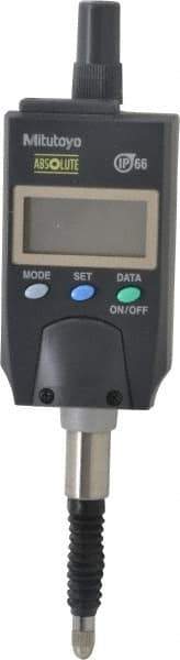 Mitutoyo - 0 to 12.7mm Range, 0.0005 & 0.000800" Graduation, Electronic Drop Indicator - Accurate to 0.0008", English & Metric System, LCD Display - Apex Tool & Supply