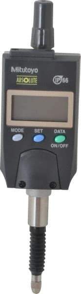 Mitutoyo - 0 to 12.7mm Range, 0.00005 & 0.00012" Graduation, Electronic Drop Indicator - Accurate to 0.00012", English & Metric System, LCD Display - Apex Tool & Supply