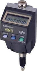 Mitutoyo - 0 to 5.6mm Range, 0.00005 & 0.0005" Graduation, Electronic Drop Indicator - Accurate to 0.00012", English & Metric System, LCD Display - Apex Tool & Supply