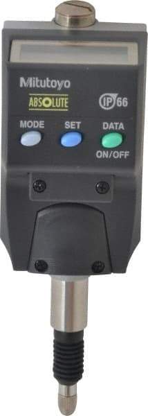 Mitutoyo - 0 to 5.6mm Range, 0.0005" Graduation, Electronic Drop Indicator - Accurate to 0.0008", English & Metric System, LCD Display - Apex Tool & Supply