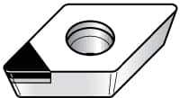 Kennametal - DPGW32.51 E Grade KD1405 Polycrystalline Diamond (PCD) Turning Insert - 55° Diamond, 3/8" Inscr Circle, 5/32" Thick, 1/64" Corner Radius - Apex Tool & Supply