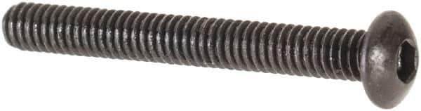 Value Collection - #1-72 UNF Hex Socket Drive, Button Screw - Alloy Steel, Black Oxide Finish, Fully Threaded, 5/8" Length Under Head - Apex Tool & Supply